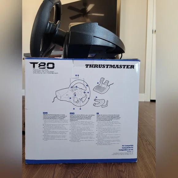 Thrustmaster T80 Racing Wheel Set- PS5, PS4, PS3, & PC (windows) - Picture 4 of 7